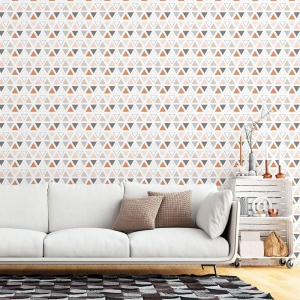 Papel de Parede Adesivo Geométrico Jovem Triangulos N015186