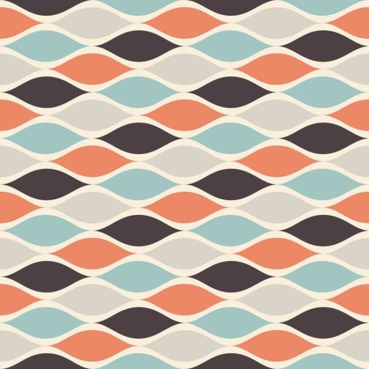 Papel de Parede Adesivo Geométrico Laranja e...