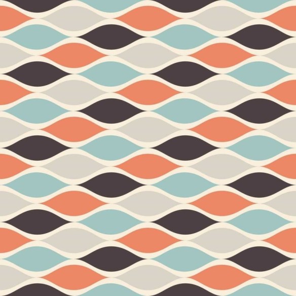 Papel de Parede Adesivo Geométrico Laranja e Azul N04211