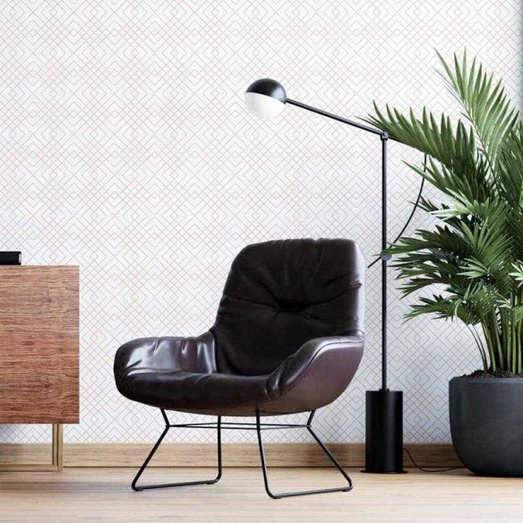 Papel de Parede Adesivo Geométrico Linhas Rosa N05290