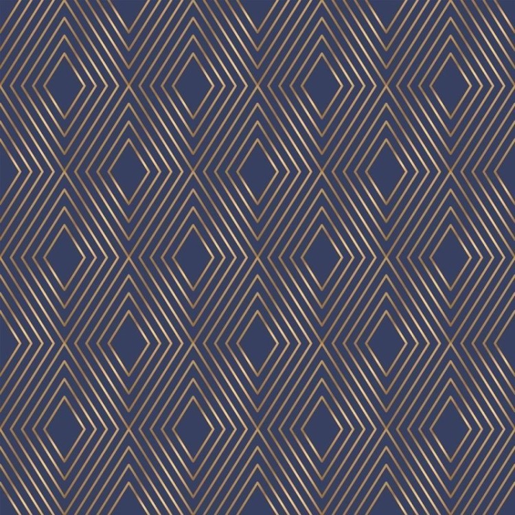 Papel de Parede Adesivo Geométrico Losango Azul...