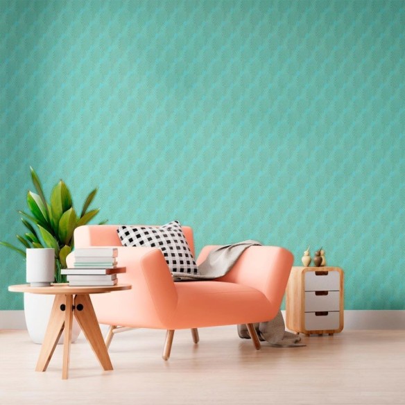 Papel de Parede Adesivo Geométrico Losango Azul N010014