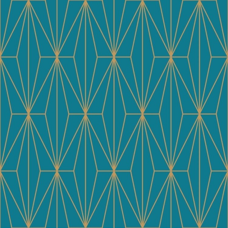 Papel de Parede Adesivo Geométrico Losango Azul...
