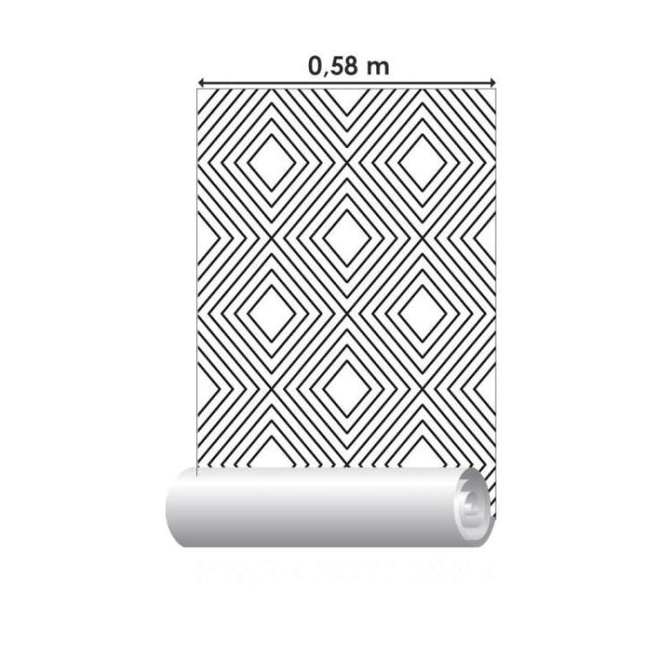 Papel de Parede Adesivo Geométrico Losangos...