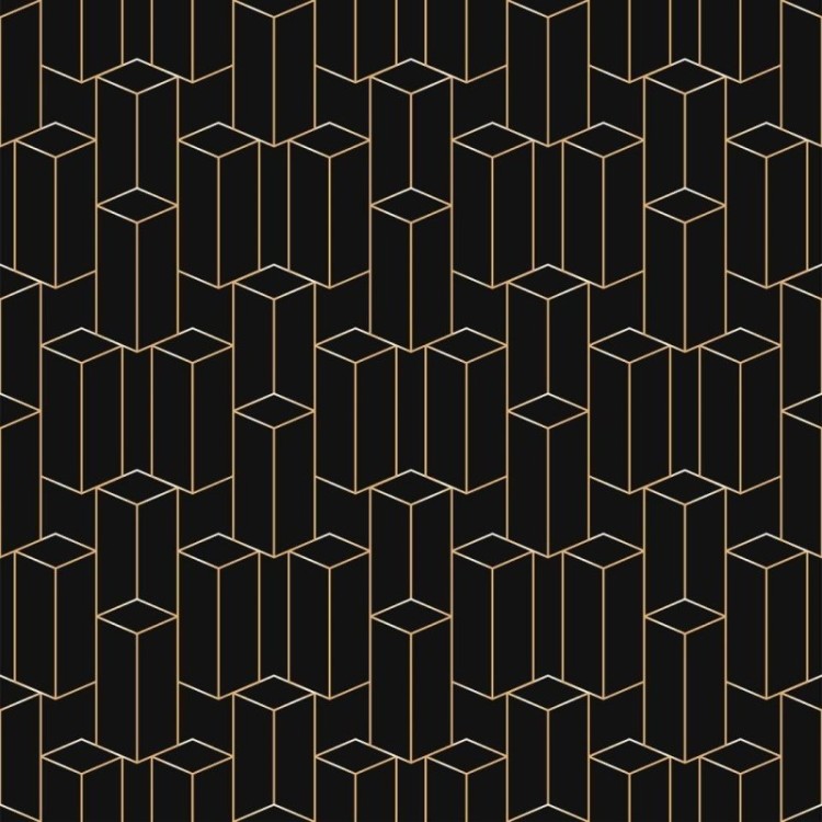 Papel de Parede Adesivo Geométrico Luxury Art...