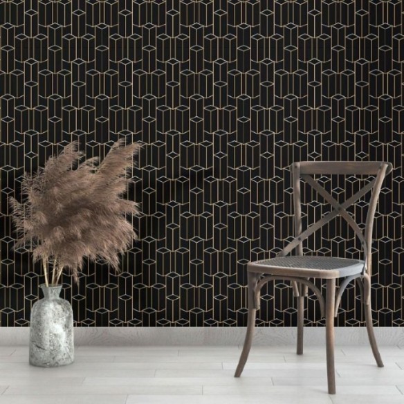 Papel de Parede Adesivo Geométrico Luxury Art Déco N013106
