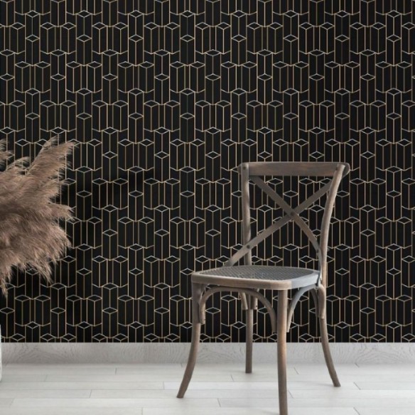 Papel de Parede Adesivo Geométrico Luxury Art Déco N013106