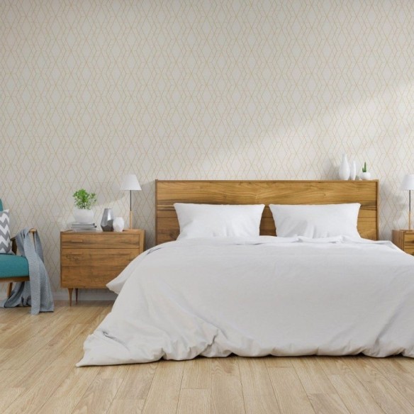 Papel de Parede Adesivo Geométrico Luxury Art Déco N013107