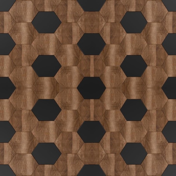 Papel de Parede Adesivo Geométrico Madeira N010055