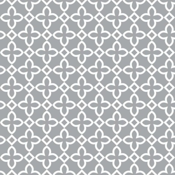 Papel de Parede Adesivo Geométrico Marroquino Cinza N04288