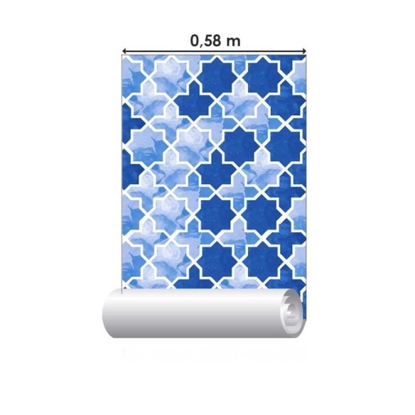 Papel de Parede Adesivo Geométrico Marroquino N04224