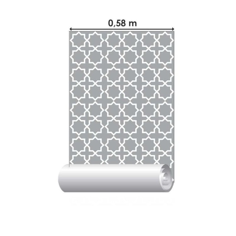 Papel de Parede Adesivo Geométrico Marroquino...
