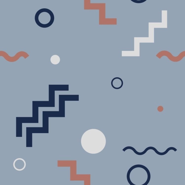Papel de Parede Adesivo Geométrico Minimalista...