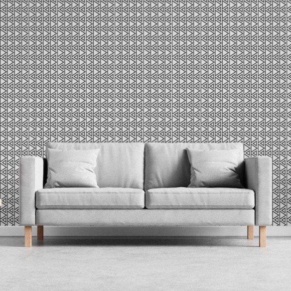 Papel de Parede Adesivo Geométrico Moderno Triângulos N06149