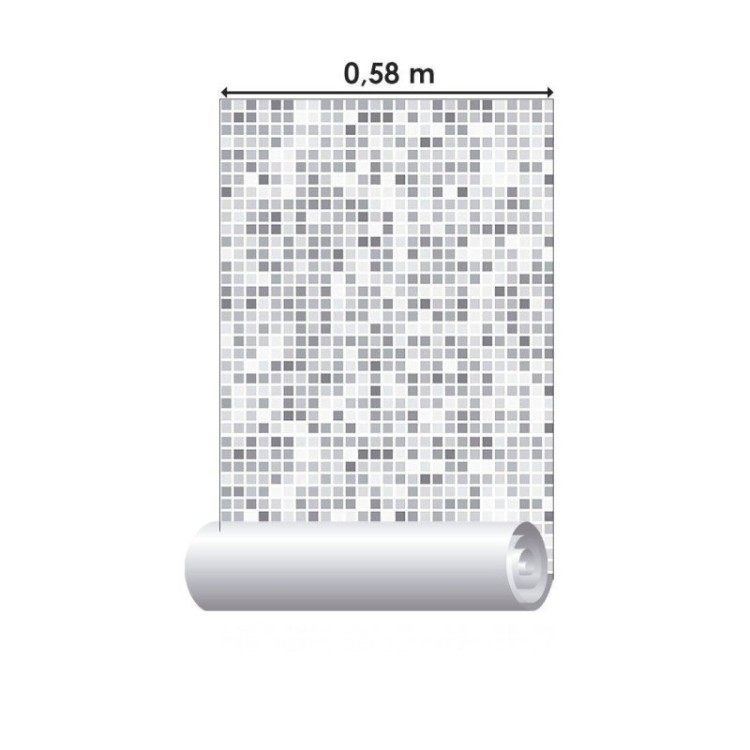 Papel de Parede Adesivo Geométrico Mosaico...