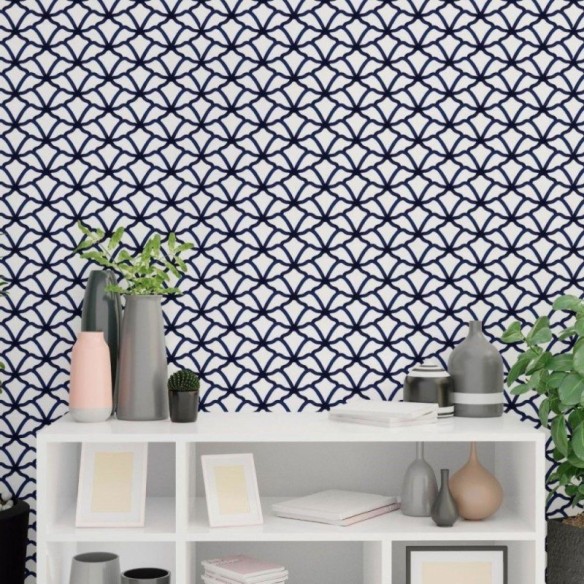 Papel de Parede Adesivo Abstrato Damask N018098