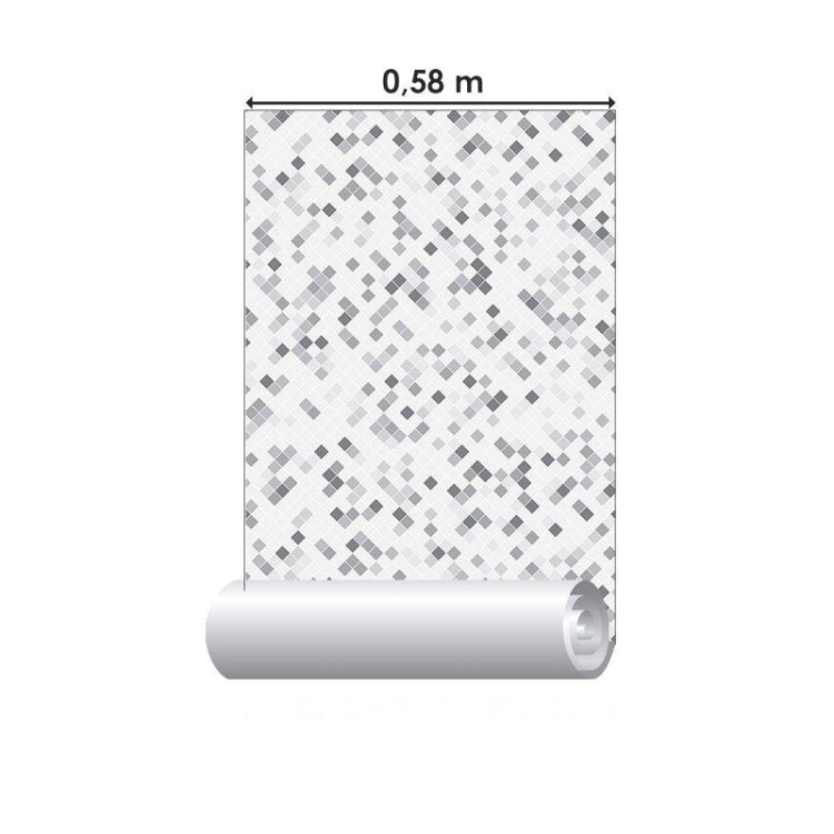 Papel de Parede Adesivo Geométrico Pastilhas...