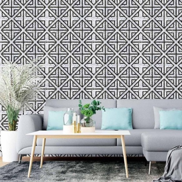 Papel de Parede Adesivo Geométrico Pedra N015096
