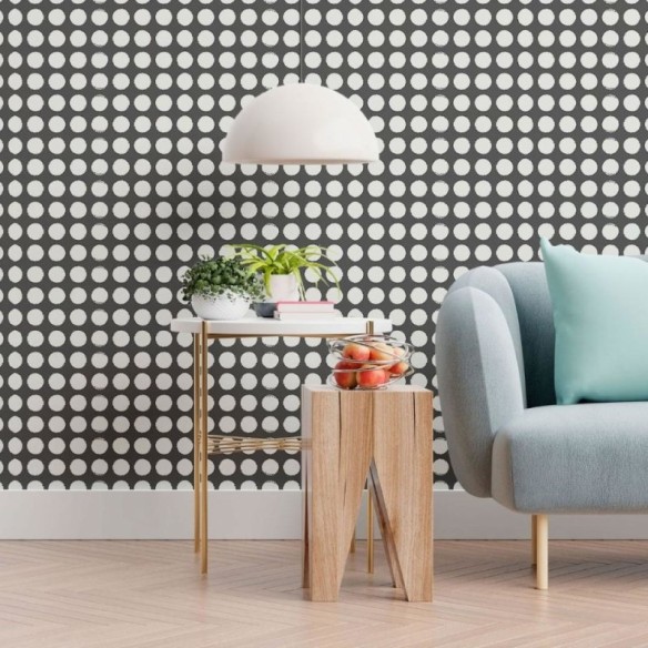 Papel de Parede Adesivo Geométrico Poá N013128