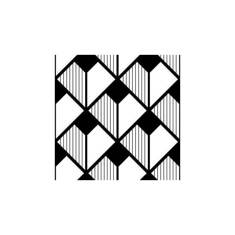 Papel de Parede Adesivo Geometrico Preto e...