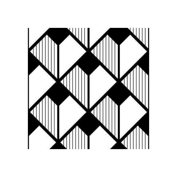 Papel de Parede Adesivo Geometrico Preto e Branco 0199