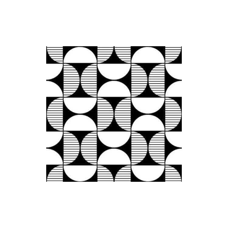 Papel de Parede Adesivo Geometrico Preto e...