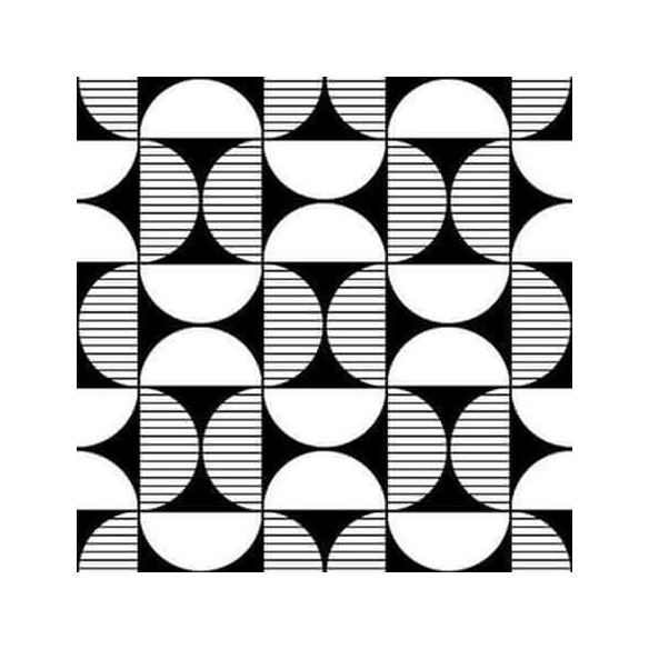 Papel de Parede Adesivo Geometrico Preto e Branco 0200