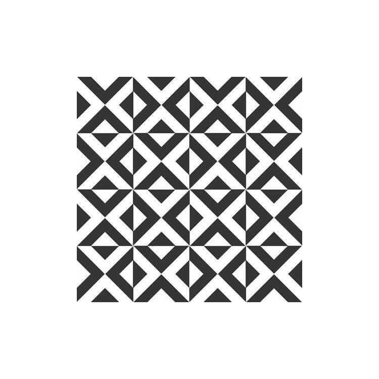 Papel de Parede Adesivo Geometrico Preto e...