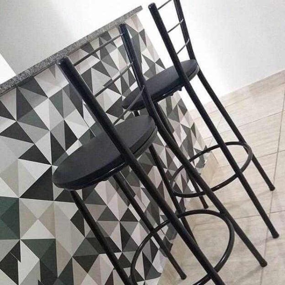 Papel de Parede Adesivo Geométrico Preto E Branco 141914704
