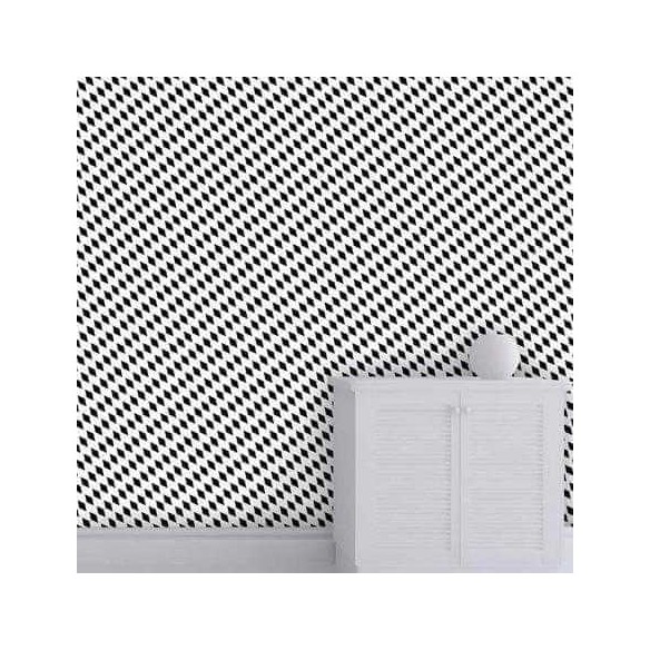 Papel de Parede Adesivo Geometrico Preto e Branco 469