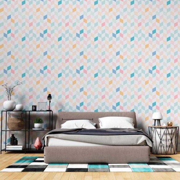 Papel de Parede Adesivo Geométrico Retângulos N06256