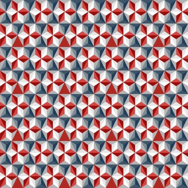 Papel de Parede Adesivo Geométrico Retrô...