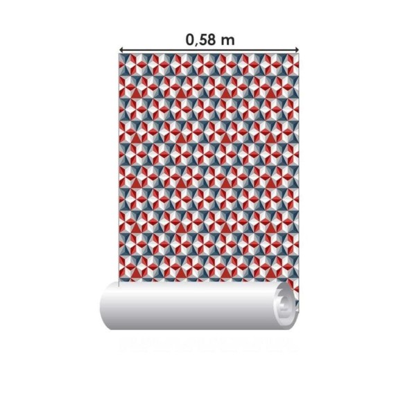 Papel de Parede Adesivo Geométrico Retrô Losangos N04101