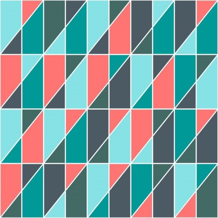 Papel de Parede Adesivo Geométrico Retrô N013010