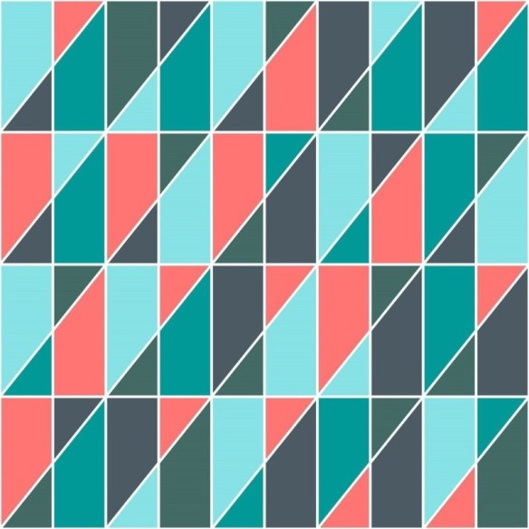 Papel de Parede Adesivo Geométrico Retrô N013010
