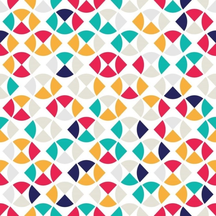 Papel de Parede Adesivo Geométrico Retrô N013084