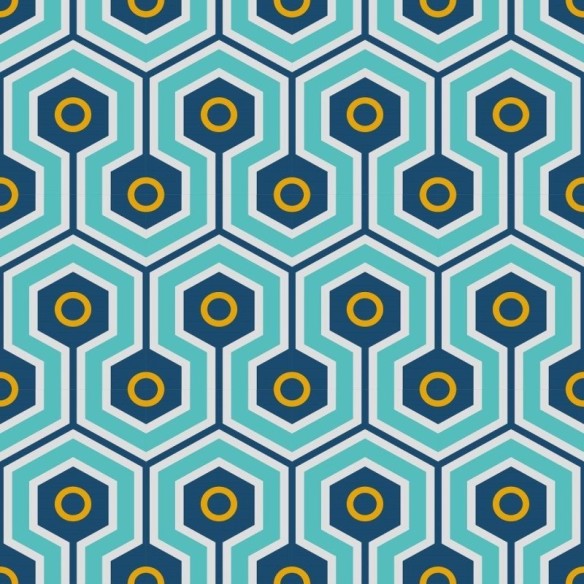 Papel de Parede Adesivo geométrico retro N014127
