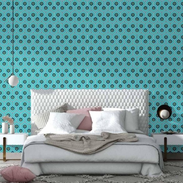 Papel de Parede Adesivo geométrico retro N014127