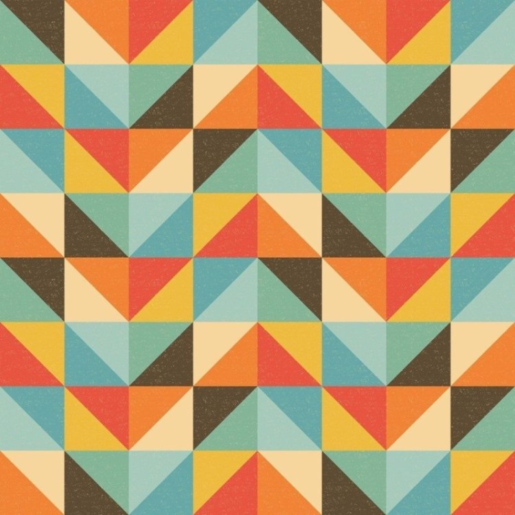 Papel de Parede Adesivo Geométrico Retrô N018071