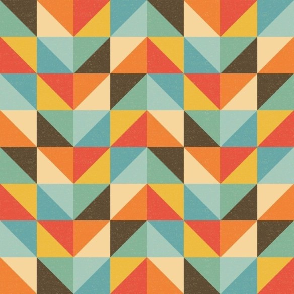 Papel de Parede Adesivo Geométrico Retrô N018071
