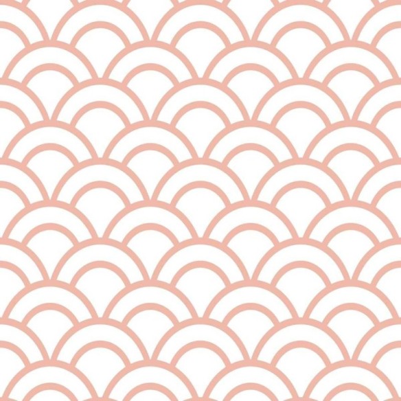 Papel de Parede Adesivo Geométrico Retrô Rosa N05287