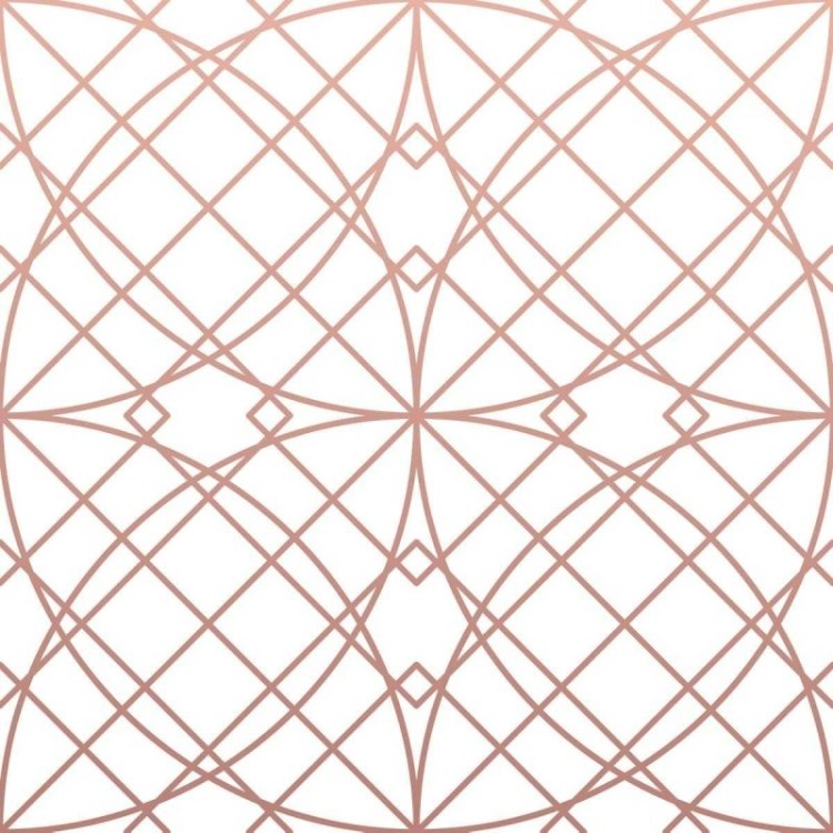 Papel de Parede Adesivo Geométrico Rosa e...