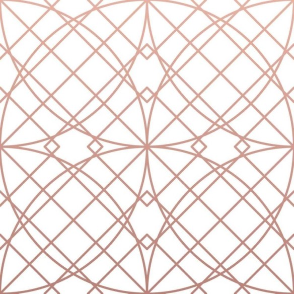 Papel de Parede Adesivo Geométrico Rosa e Branco N05285
