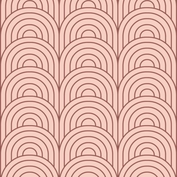 Papel de Parede Adesivo Geométrico Rosa e Marrom N05289