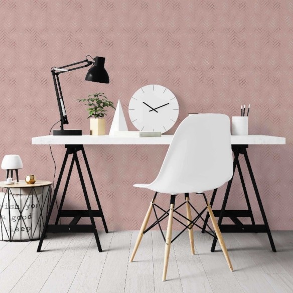 Papel de Parede Adesivo Geométrico Rose  N05301
