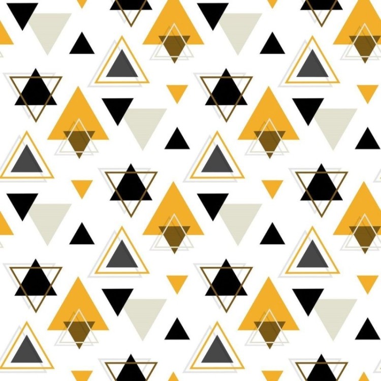 Papel de Parede Adesivo Geométrico Triângulos...