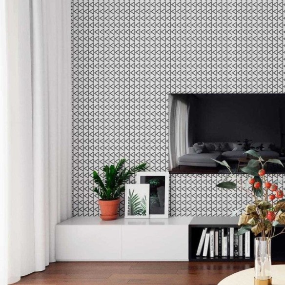 Papel de Parede Adesivo Geométrico Triângulos N06147