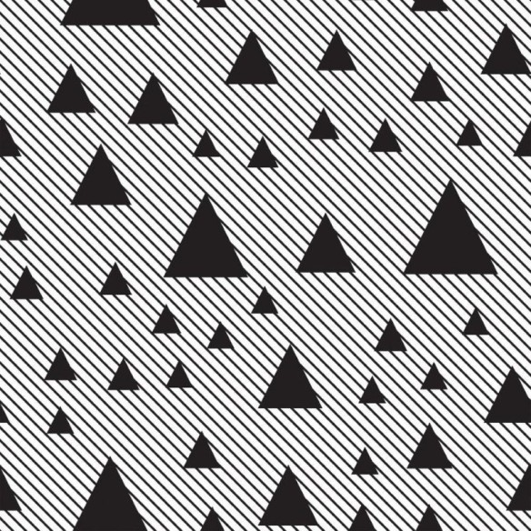 Papel de Parede Adesivo Geométrico Tringulos Listras N018027