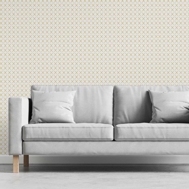 Papel de Parede Adesivo Abstrato Dourado N03019