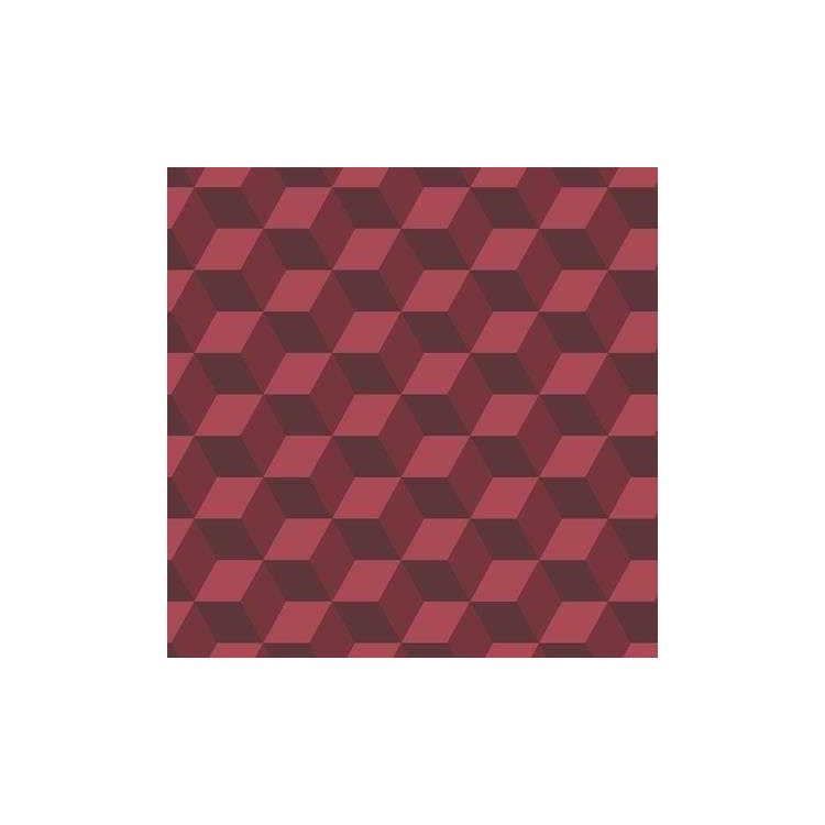 Papel de Parede Adesivo Geometrico Vermelho 3d...